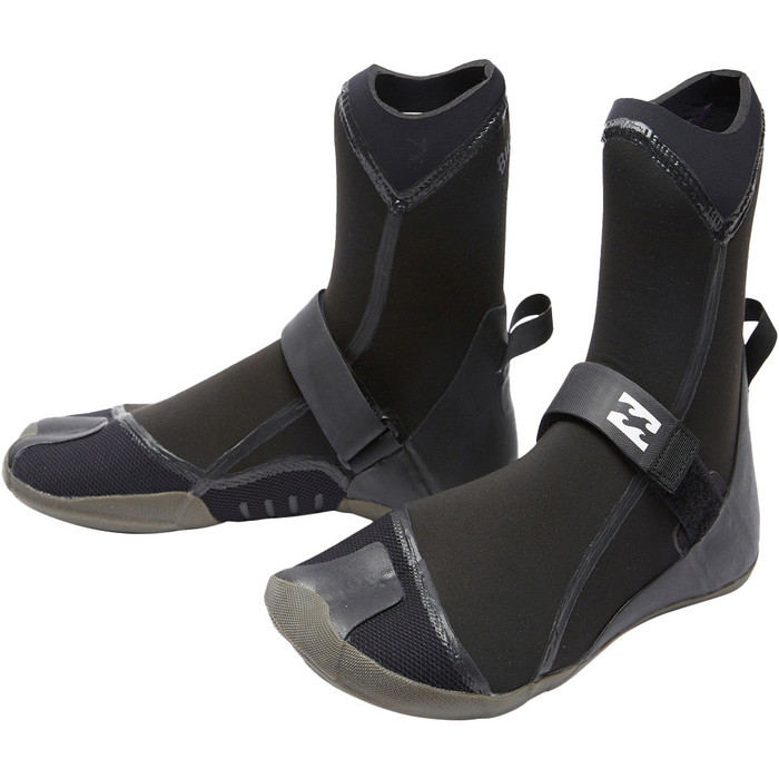 2024 Billabong Furnace 5mm Versteckte Geteilte Zehe Neopren Stiefel Abyww00101 - Schwarz